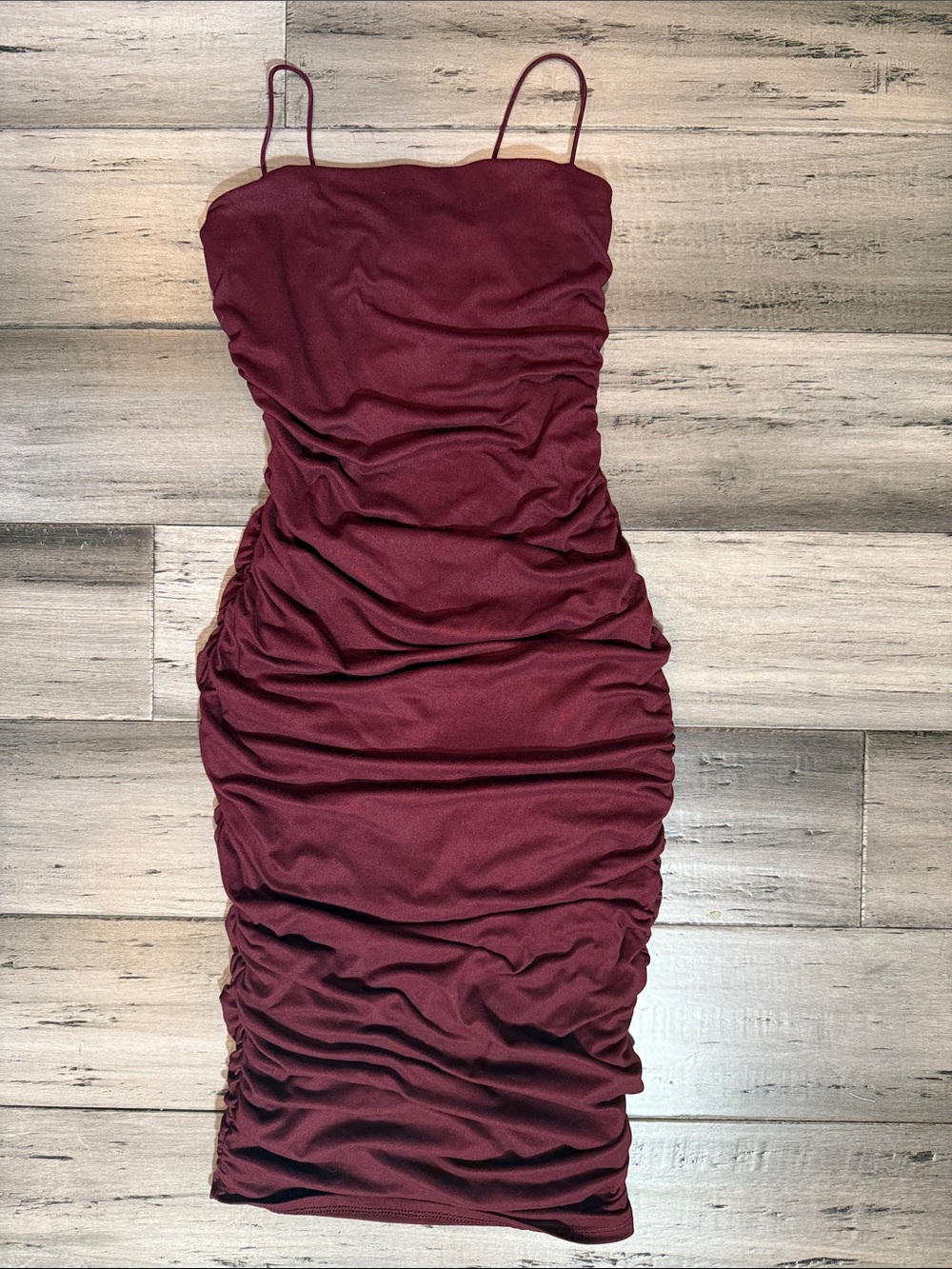 NWOT Windsor Burgundy Bodycon Dress with Spaghetti Straps